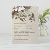Rustige botanische Floral Bouquet Elegant Gold Kaart (Staand voorkant)
