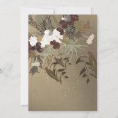 Rustige botanische Floral Bouquet Elegant Gold Kaart (Achterkant)