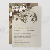 Rustige botanische Floral Bouquet Elegant Gold Kaart (Voorkant / Achterkant)