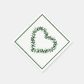 Rustige, botanische groen leder, eenvoudig ledemaa servet (Hoek)