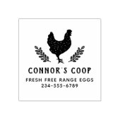 Rustige botanische kippeneieren Boerderij Rubberstempel (Afrduk)