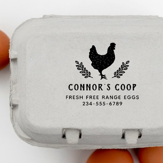 Rustige botanische kippeneieren Boerderij Rubberstempel