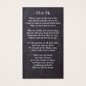 Rustige Botanische Memorial Funeral Prayer Kaart (Achterkant)