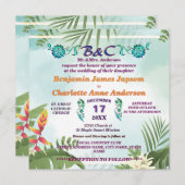 Rustige botanische monogram Gepersonaliseerd bruil Kaart (Voorkant / Achterkant)