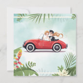 Rustige botanische monogram Gepersonaliseerd bruil Kaart (Achterkant)