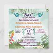 Rustige botanische monogram Gepersonaliseerd bruil Kaart (Voorkant)