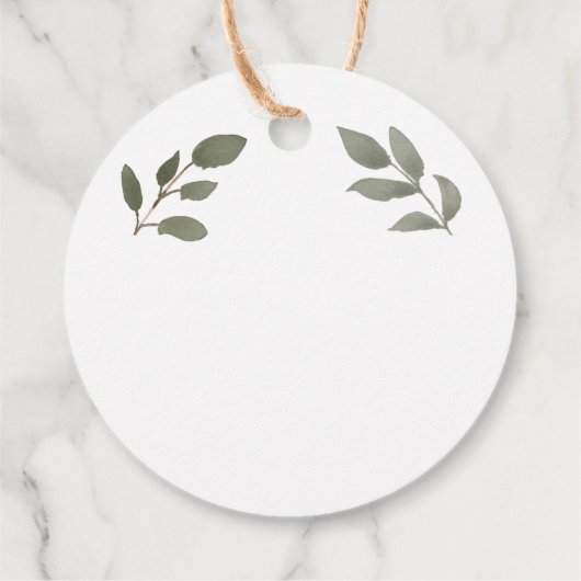 Rustige botanische monogrammen Dank je bruiloft Bedankjes Labels (Achterkant)