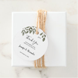 Rustige botanische monogrammen Dank je bruiloft Bedankjes Labels