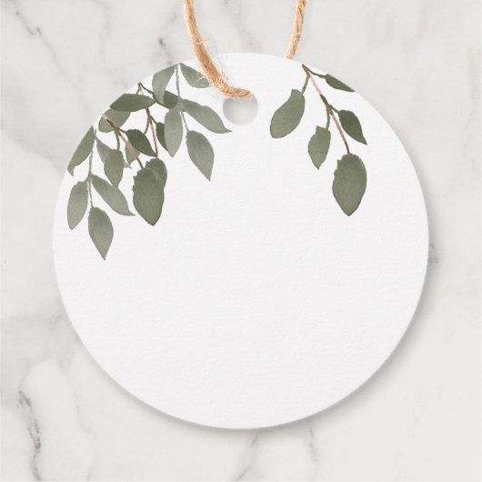 Rustige botanische monogrammen Dank je bruiloft Bedankjes Labels (Achterkant)