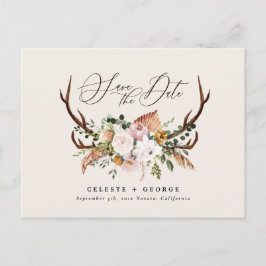 Rustige botanische vlek bruiloft elegant sage gree aankondigingskaart