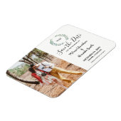 Rustige botanische waterverf verlaat monogram foto magneet (Linkerzijde)