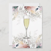 Rustige botanische wilde bloemen Brunch & Bubble Kaart (Achterkant)