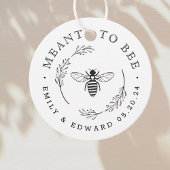 Rustige Botanische Wreath Meant to Bee Wedding Rou Bedankjes Labels