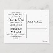 Rustige Bourgogne Blush Pink Floral Save Date Briefkaart (Achterkant)