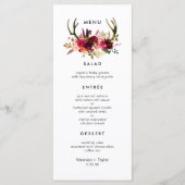 Rustige Bourgogne Eenvoudige 3-cursus Menu (Voorkant)