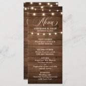 Rustige Bourgogne Floral Mason Jar Wedding Menu (Voorkant / Achterkant)