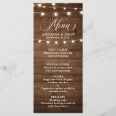 Rustige Bourgogne Floral Mason Jar Wedding Menu (Voorkant)