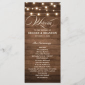 Rustige Bourgogne Floral Mason Jar Wedding Programmakaart (Voorkant)