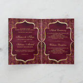 Rustige Bourgogne Gold Damask-moslimbruiloft (Binnen)