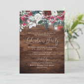 Rustige Bourgogne Red Festive Light Garden Kerstmi Kaart (Staand voorkant)