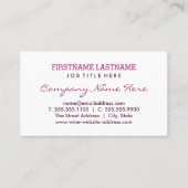 Rustige Bourgogne Red Wine Stain Rings Visitekaartje (Voorkant)