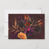 Rustige Bourgogne Rode Oranje Paarse Herfst RSVP Kaartje (Achterkant)