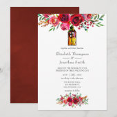 Rustige Bourgogne Rode Waterverf Kaart (Voorkant / Achterkant)