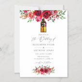 Rustige Bourgogne Rode Waterverf Magnetische Uitnodiging (Voorkant)