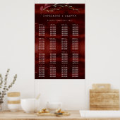 Rustige Bourgogne roze graafster voor de bruiloft Poster (Keuken)