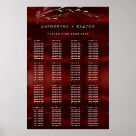 Rustige Bourgogne roze graafster voor de bruiloft Poster