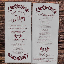 Rustige Bourgogne Waterverf laat het grijze huweli Programmakaart