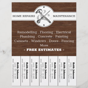 Rustige bouwhout Graan  Handyman Flyer