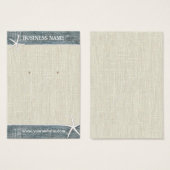 Rustige braad en houten staarten visitekaartje (Voorkant /achterkant)