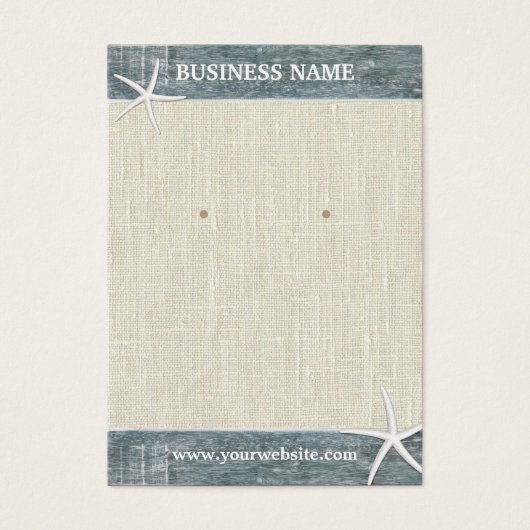 Rustige braad en houten staarten visitekaartje (Voorkant)