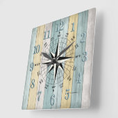 Rustige braad Nautical Compass Vierkante Klok (Hoek)