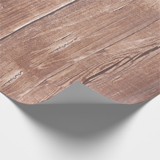 Rustige Bramble Wood Planks ontkoppelen Cadeaupapier (Hoek)