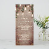 Rustige Brick Lightbulbs Weddenschap Programmakaart (Staand voorkant)