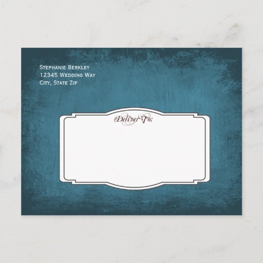 Rustige Briefkaarten Vrijgezellenfeest Blauwe Zwem (Achterkant)