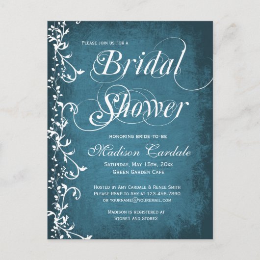 Rustige Briefkaarten Vrijgezellenfeest Blauwe Zwem (Voorkant)