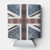 Rustige Britse vlag rode blauwe sparkles Blikjeskoeler (Achterkant)