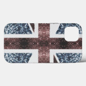 Rustige Britse vlag rode blauwe sparkles Case-Mate iPhone Case (Achterkant (horizontaal))