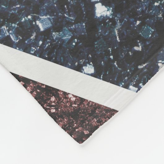 Rustige Britse vlag rode blauwe sparkles Fleece Deken (Hoek)