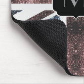 Rustige Britse vlag rode blauwe sparkles glitters  Muismat (Hoek)