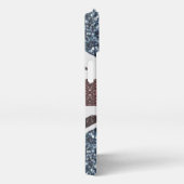 Rustige Britse vlag rode blauwe sparkles iPhone Hoesje (Rechterkant)