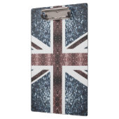 Rustige Britse vlag rode blauwe sparkles Klembord (Links)
