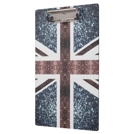 Rustige Britse vlag rode blauwe sparkles Klembord (Links)