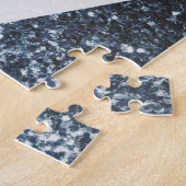 Rustige Britse vlag rode blauwe sparkles Legpuzzel (Zijkant)