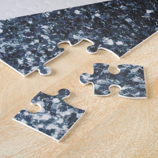 Rustige Britse vlag rode blauwe sparkles Legpuzzel (Zijkant)