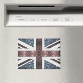 Rustige Britse vlag rode blauwe sparkles Magneet (Insitu (Vaatwasser))