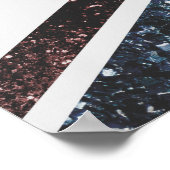 Rustige Britse vlag rode blauwe sparkles Poster (Hoek)